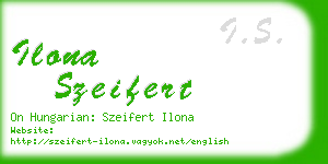 ilona szeifert business card